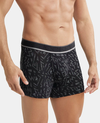 Tencel Micro Modal Elastane Printed Trunk with Natural StayFresh Properties - Black-2