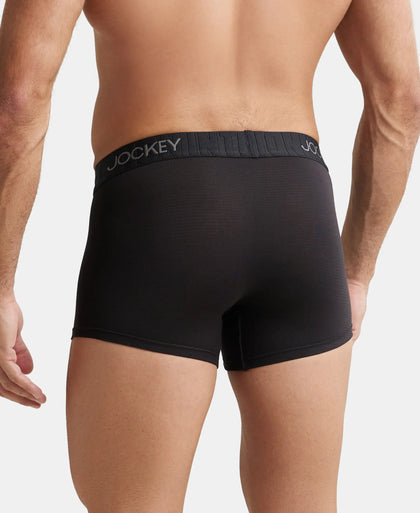 Supima Cotton Elastane Solid Trunk with Ultrasoft Waistband - Black-3