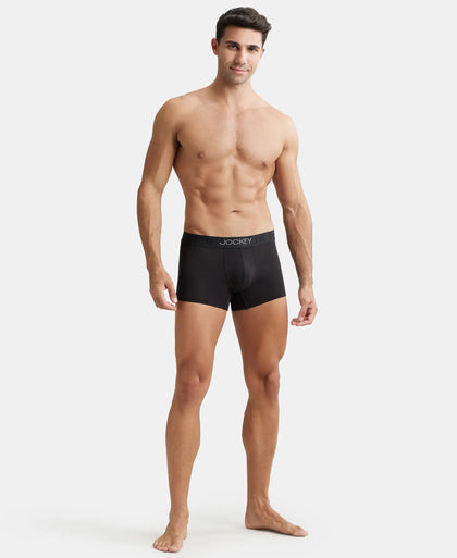 Supima Cotton Elastane Solid Trunk with Ultrasoft Waistband - Black-4