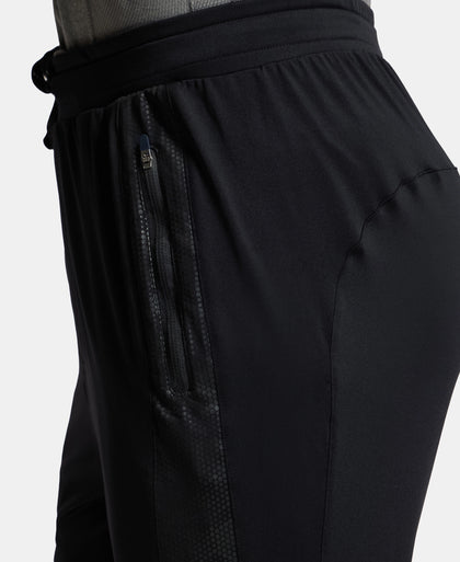 Microfiber Elastane Stretch Jogger with Zipper Pockets and StayDry Treatment - Black-7