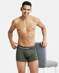 Super Combed Cotton Rib Trunk with Ultrasoft Waistband - Deep Olive-5