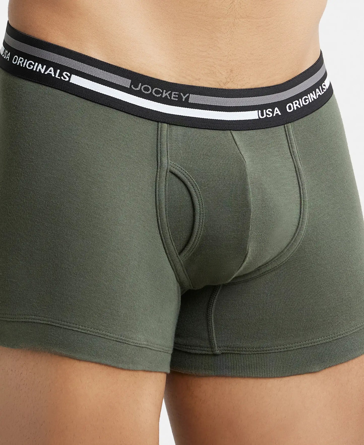 Super Combed Cotton Rib Trunk with Ultrasoft Waistband - Deep Olive-6