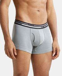 Super Combed Cotton Rib Trunk with Ultrasoft Waistband - Monument-2