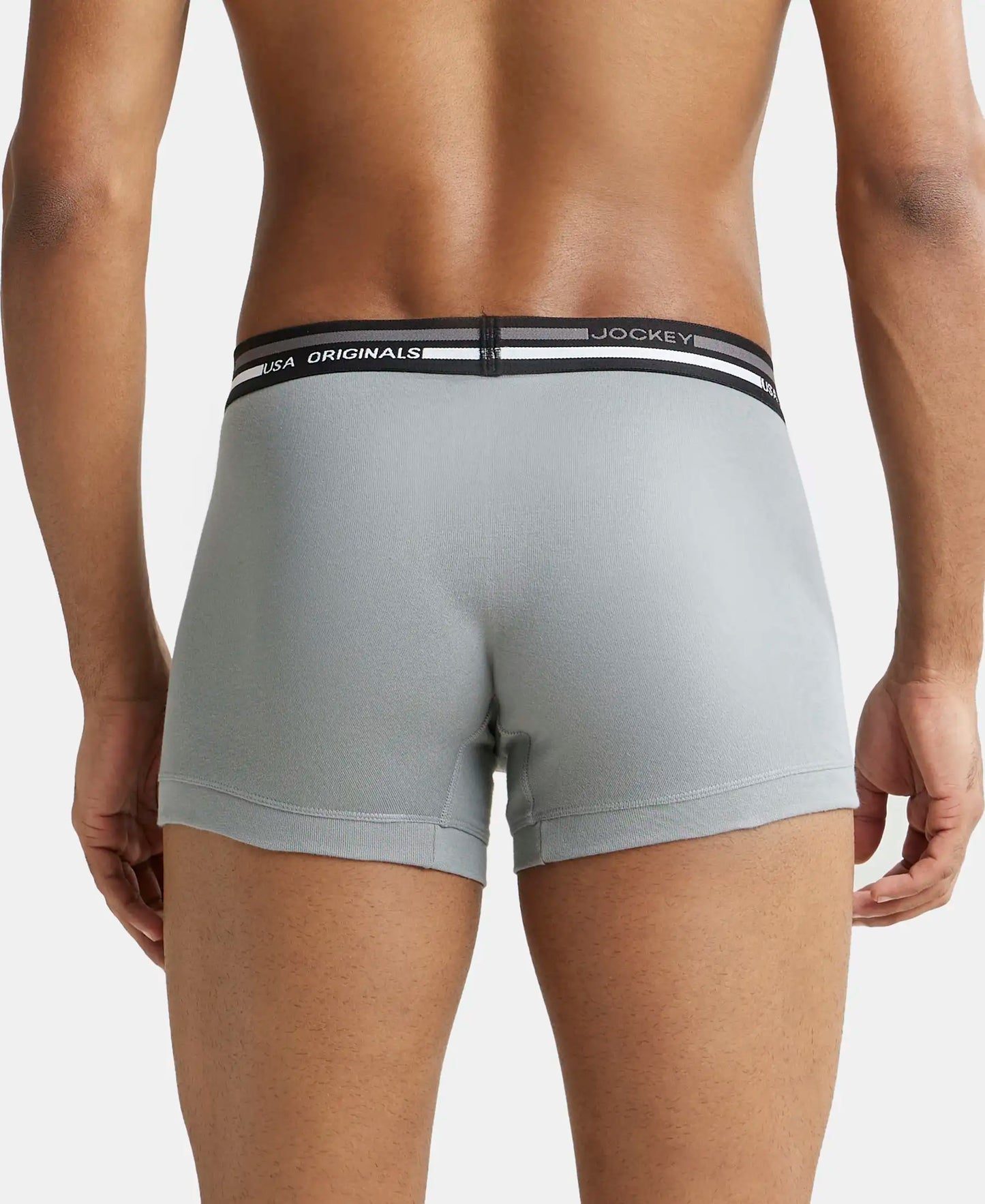 Super Combed Cotton Rib Trunk with Ultrasoft Waistband - Monument-3